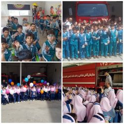 بازدید و آموزش دانش آموزان مدارس در ایستگاه های آتش نشانی گرگان
