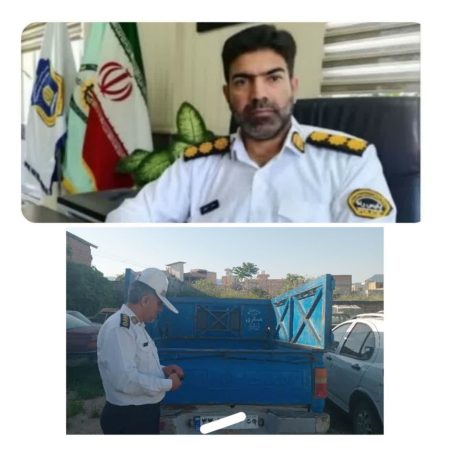 توقیف یکدستگاه وانت نیسان بعلت حمل مسافر در محور کلاله مراوه تپه