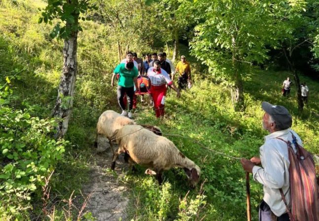 نجات خلبان پاراگلایدر از ارتفاعات جنگلی کردکوی در استان گلستان