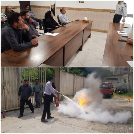 آموزش اطفاء حریق به کارکنان اداره منابع طبیعی شهرستان گرگان