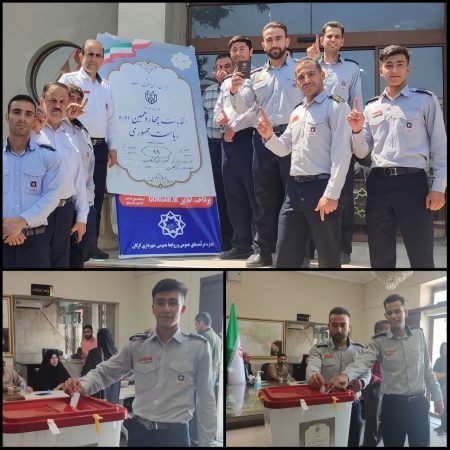 آتش نشانان گرگان همگام با ملت ایران