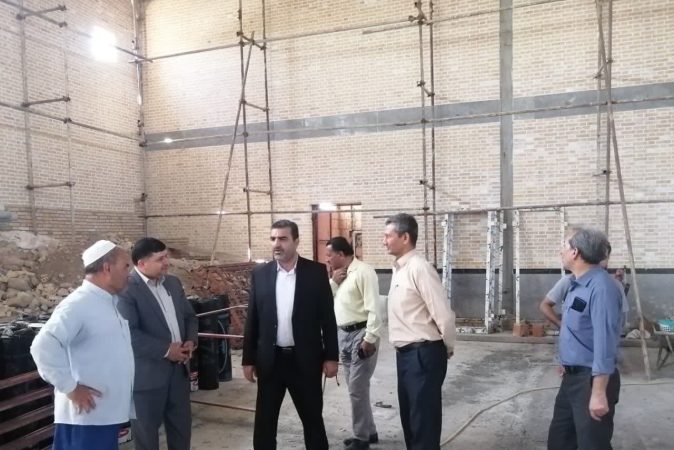 بازدید فرماندار علی آبادکتول از دو سالن ورزشی در حال ساخت