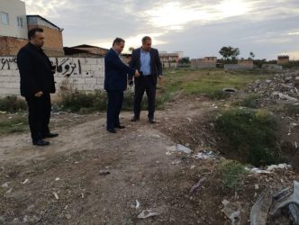 بازدید میدانی فرماندار از کانال آب های سطحی گرگان