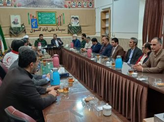 دیدار فرماندار و جمعی از مسئولان ادارات ونهادهای شهرستان علی آبادکتول با جانشین فرمانده ناحیه مقاومت بسیج شهرستان