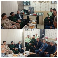 دیدار مسئولین شهر فاضل آباد با فرمانده حوزه انتظامی بخش کمالان