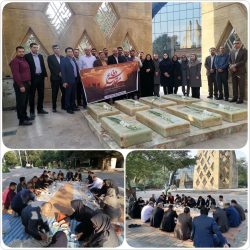 آئین غبارروبی و عطر افشانی مزار شهدای گمنام تپه نورالشهدا گرگان