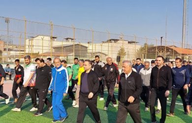 حضور فرماندار گرگان به همراه رمضانعلی سنگدوینی در ورزش صبحگاهی استادیوم آزادی
