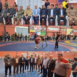 مسابقات کشتی به مناسبت گرامیداشت هفته بسیج در آزادشهر برگزار شد
