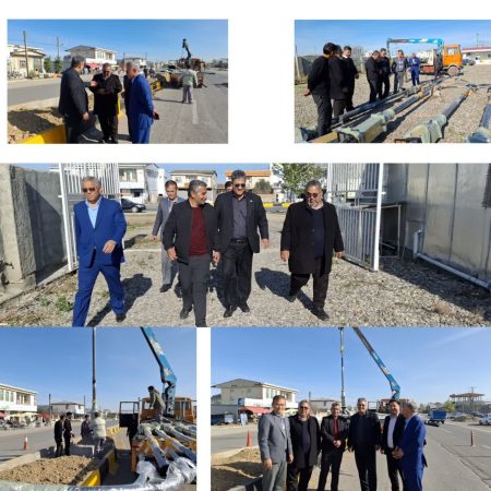 بازدید فرماندار بندر ترکمن به همراه معاون عمرانی ، شهردار و اعضای شورای اسلامی از بلوار جدید الاحداث شهر سیجوال