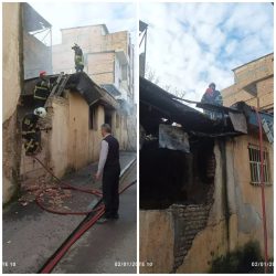 آتش سوزی منزل مخروبه توسط آتش نشانان گرگان خاموش شد