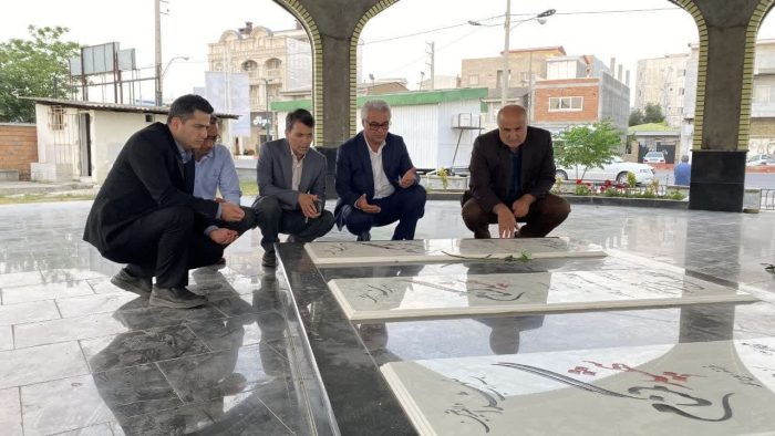 تجدید میثاق سرپرست جدید فرمانداری شهرستان ترکمن با آرمان‌های شهدا