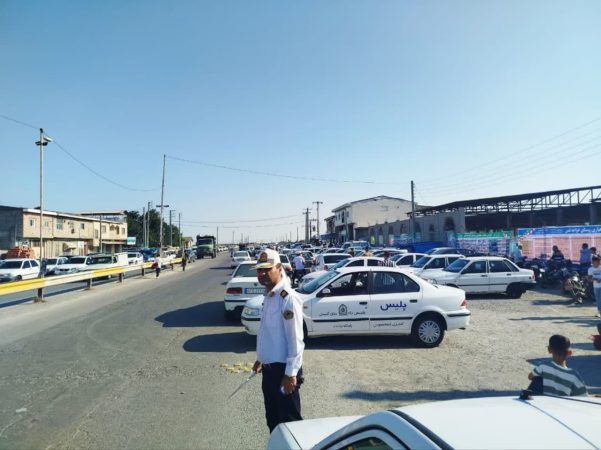 پوشش ترافیکی نماز عید قربان در عیدگاه ها در حوزه استحفاظی پلیس راه نوکنده بندرگز