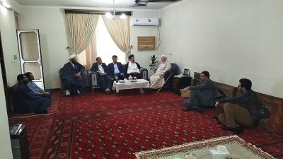 دیدار مسئولان شهرستان آق‌قلا با حاج آخوند رهبر به مناسبت عید سعید قربان