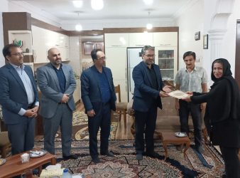 دیدار جهانی فر  مدیر کل ثبت اسناد و املاک استان گلستان با فرزند شهید صمدی