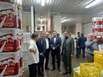 بازدید عبدالله آقا علیخانی بازرس کل استان گلستان از کارخانجات تولیدی مواد غذایی رعنا و لبنیاتی آشوراده