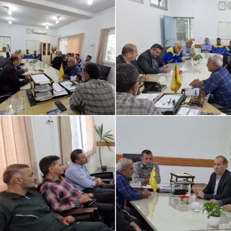 هم اندیشی مسائل امنیتی و حفاظتی اداره گاز شهرستان بندرگز با حضور رئیس حراست گاز گلستان