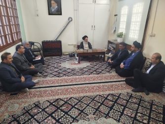 دیدار سرپرست شرکت گاز استان گلستان با حضرت آیت الله میبدی مدیر حوزه علمیه رضویه