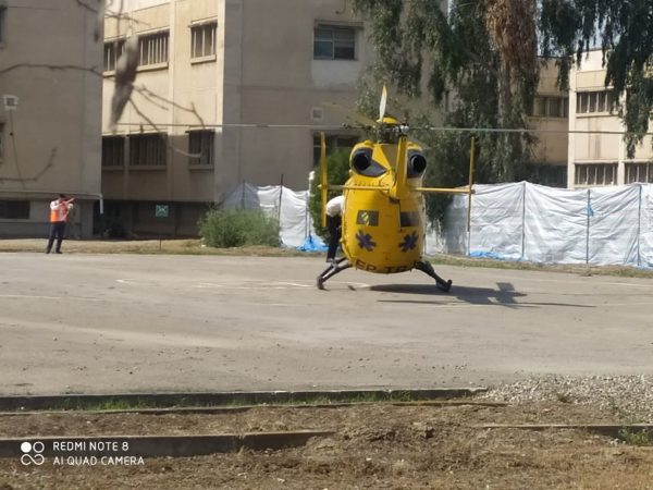 اعزام اورژانسی مادر باردار مبتلا به پره اکلامپسی شدید به مرکز سطح ۳ با بالگرد