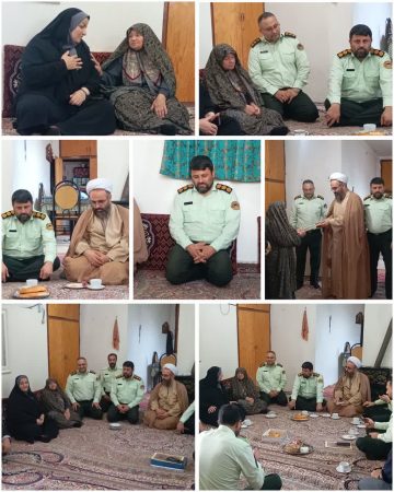 فرماندار کردکوی بمناسبت هفته نیروی انتظامی با خانواده شهید حسن مهاجر دیدار کردند