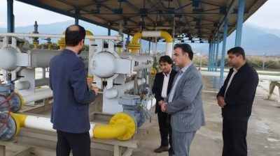 بازدید میدانی بخشدار فندرسک و مدیران خدمات‌رسان از ایستگاه تقلیل فشار
