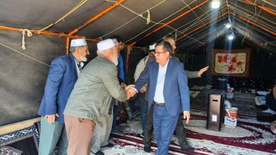 حضور ودلجویی فرماندار شهرستان گمیشان از خانواده مرحوم قیوم قربانزاده کر