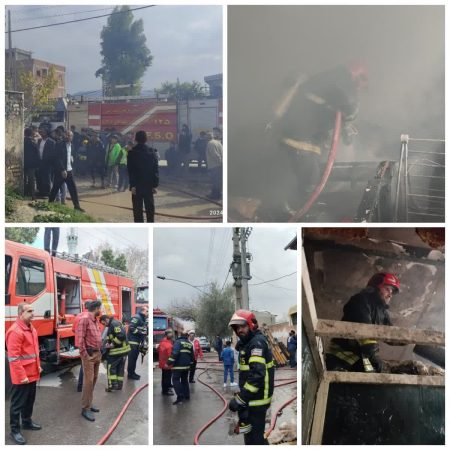 تلاش آتش نشانان گرگان در مهار دو حادثه آتش سوزی در یک روز