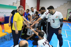 مربی و بازیکنان گلستانی در اردوی تیم ملی والیبال نشسته جمهوری اسلامی ایران