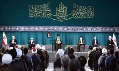 رهبر انقلاب در دیدار جمعی از مسئولان نظام و مهمانان شرکت‌کننده در کنفرانس وحدت اسلامی: شاخص اصلی وحدت، فلسطین است؛ دولت‌هایی که عادی‌سازی کردند خطای خود را جبران کنند
