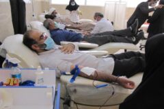 کارگزاران حج و زیارت گلستان به صف داوطلبان اهدای خون پیوستند