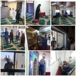 غبارروبی و عطر افشانی نمازخانه شرکت آب منطقه ای گلستان به مناسبت آغاز ماه مبارک رمضان