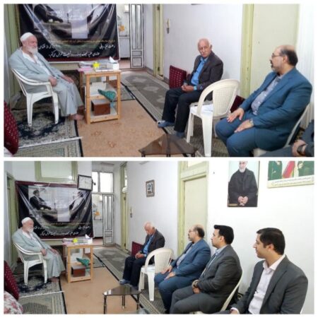 دیدار مدیر عامل شرکت آب منطقه ای گلستان با آیت الله حسینی شاهرودی نماینده مردم گلستان در مجلس خبرگان رهبری