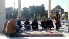 الهام متین به مقام شامخ شهدا و نویسندگان فقید استان گلستان ادای احترام کرد