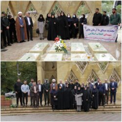 الهام متین و همکارانش به مقام شامخ شهدا ادای احترام کردند