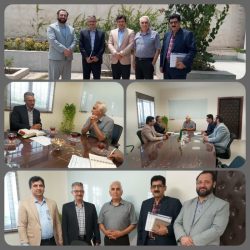 نشست مهندس حسنی، سرپرست دانشگاه ملی مهارت استان گلستان و هیات همراه با مهندس برزین مدیرعامل شرکت آجر ماشینی پی دژ گرگان