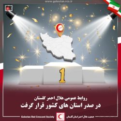 روابط عمومی هلال‌احمر گلستان در صدر استان های کشور قرار گرفت