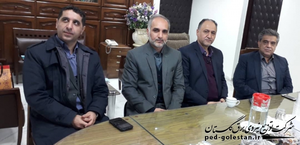 دیدار مدیرعامل شرکت توزیع نیروی برق گلستان با معاون منابع انسانی شرکت توانیر