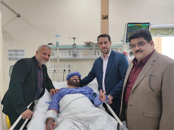 «محمد رعیت» بار دیگر به عیادت «علیرضا گالش» هنرمند طنزپرداز کردکویی رفت