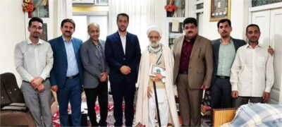محمد رعیت به دیدار حجت‌الاسلام والمسلمین حاج شیخ موسی شاعری رفت