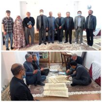 «محمد رعیت» به دیدار «علی اکبر آسمانی» هنرمند خوشنویس مینودشتی رفت