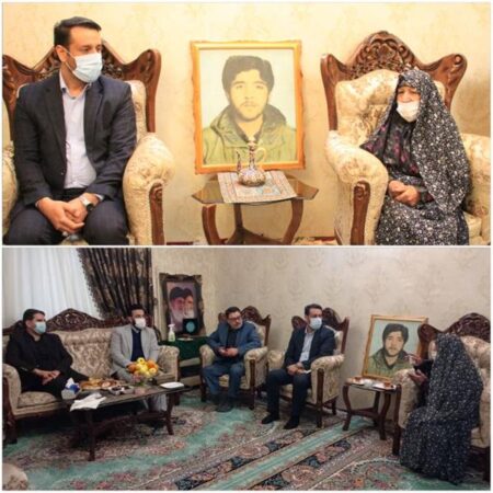 «محمد رعیت» به دیدار مادر شهید والامقام «سید جمیل فرخیان» رفت