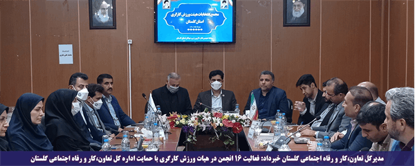مدیرکل تعاون،کار و رفاه اجتماعی گلستان خبرداد: فعالیت ۱۶ انجمن در هیات ورزش کارگری با حمایت اداره کل تعاون،کار و رفاه اجتماعی گلستان
