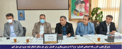 مدیرکل تعاون، کار و رفاه اجتماعی گلستان: نرخ ۸٫۲ درصدی بیکاری در گلستان/ برای حل مشکل اشتغال نباید جزیره ای عمل کنیم