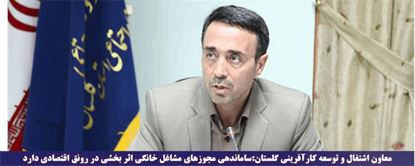 معاون اشتغال و توسعه کارآفرینی گلستان: ساماندهی مجوزهای مشاغل خانگی اثر بخشی در رونق اقتصادی دارد